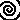 Pixel art of a black and white swirl
