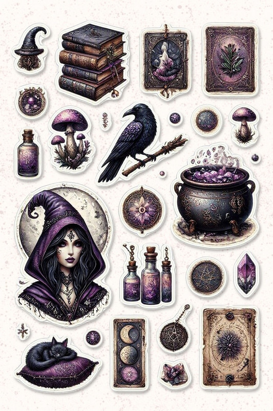 Dark Witch Stickers 2u Zv1n
