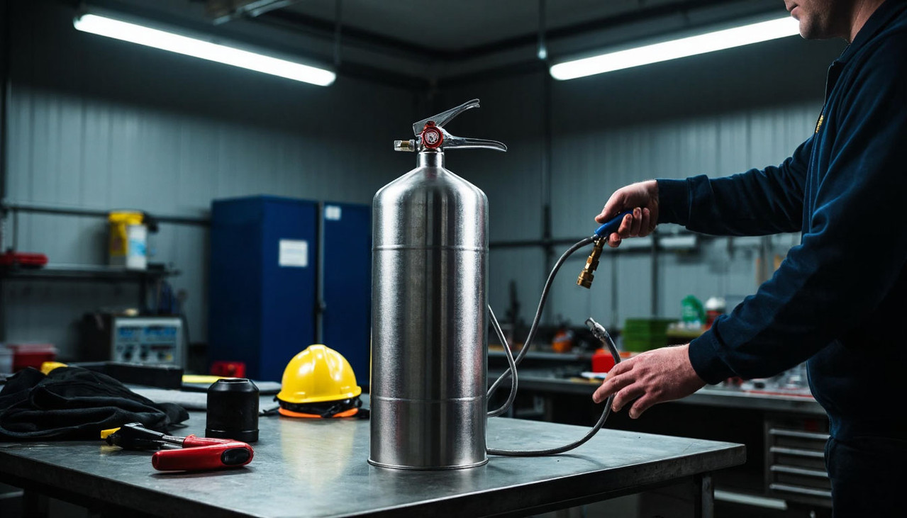 Перезарядка огнетушителя