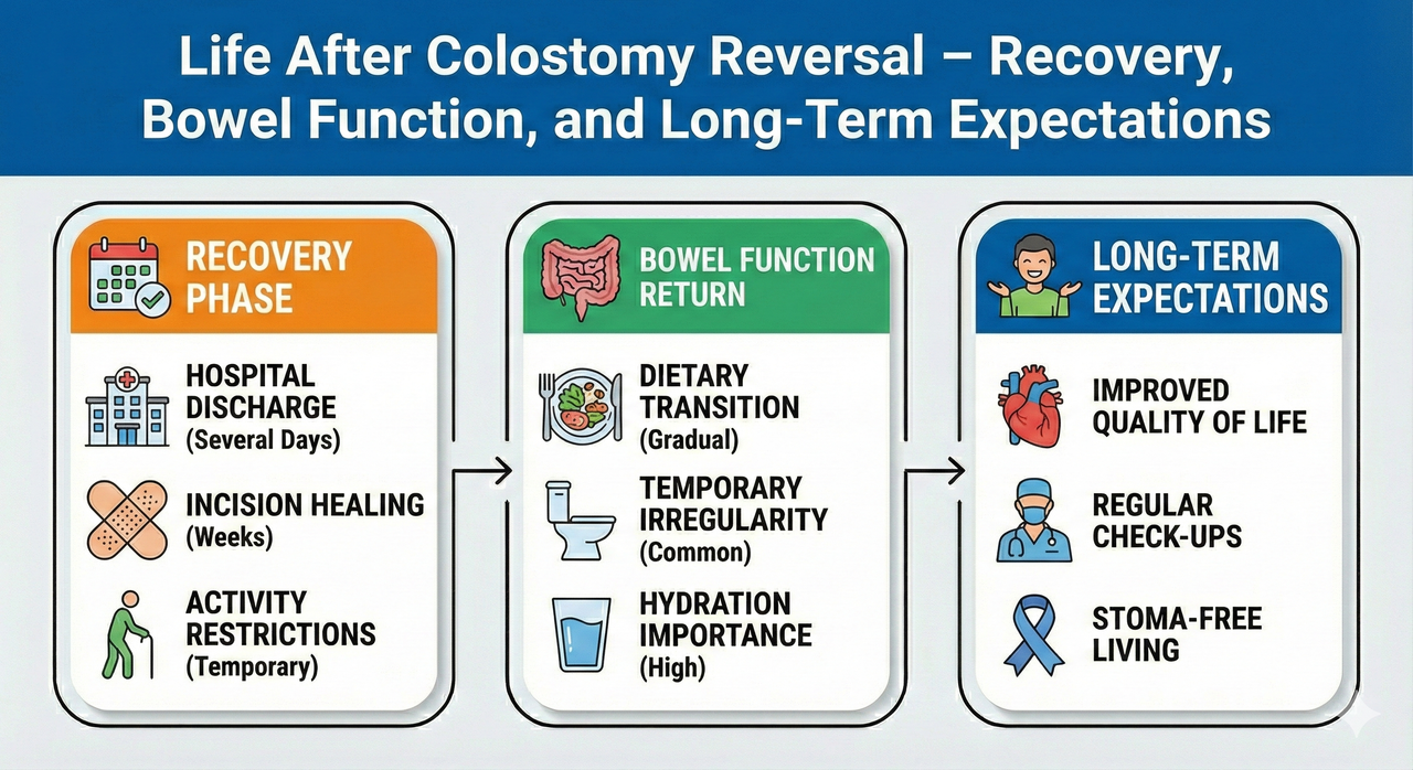 Vida después de la reversión de colostomía