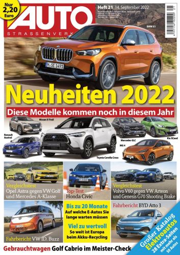 Cover: Auto Strassenverkehr Magazin No 21 vom 14  September 2022