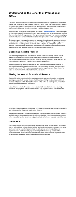 Online Gaming Promotions Explained A Beginner s Guide