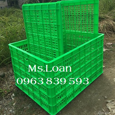 Sóng nhựa hở 26 bánh xe đựng nguyên vật liệu, trái cây, thành phẩm Song-nhua-ho-26-banh-xe-ro-nhua-hs015