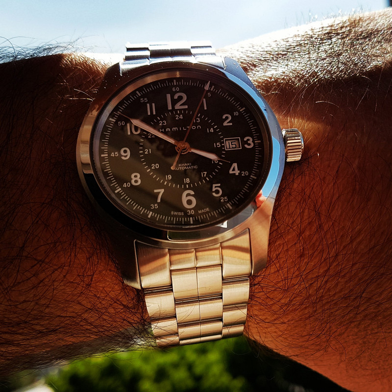 Hamilton Khaki Field Auto 42mm 100M Green Dial Cal. H10 Ref. H70605163 (2)