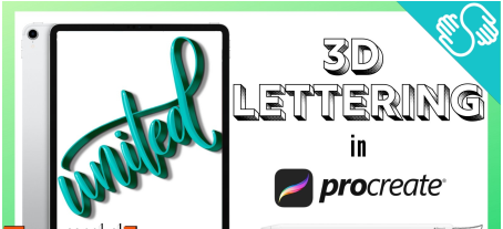 3D Lettering in Procreate