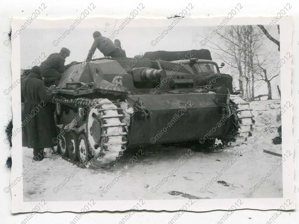 Foto, Wehrmacht, Stug, Sturmgeschütz mit Emblem,