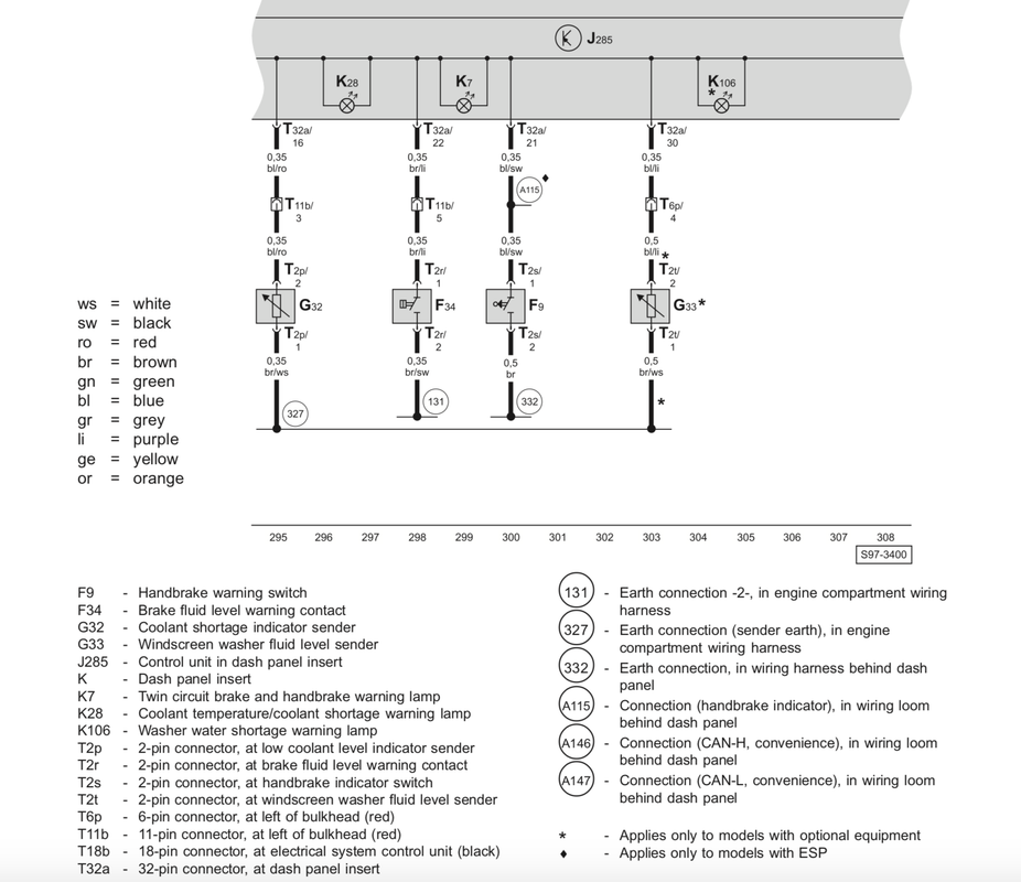 Collegamento sensore lavavetri