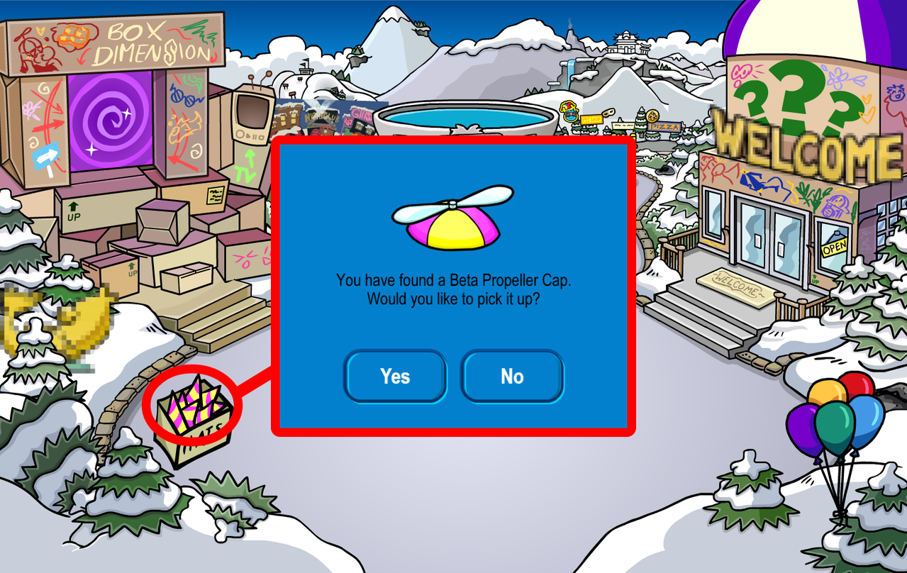 CPJourney April Fools 2026 Party Free Item- Beta Propeller Cap Location

