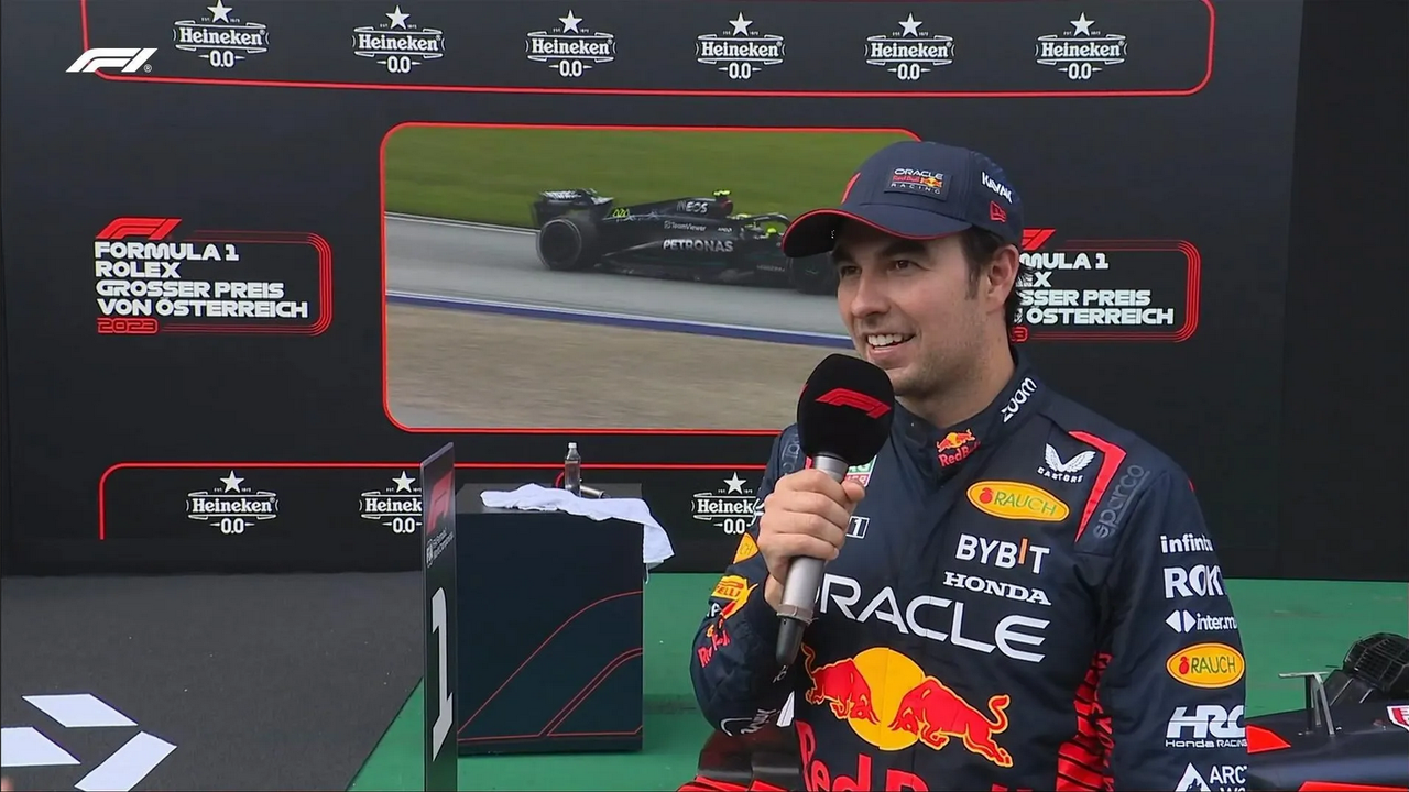 F1: Checo Pérez con increíble remontada llega tercero en Gran Premio de Austria