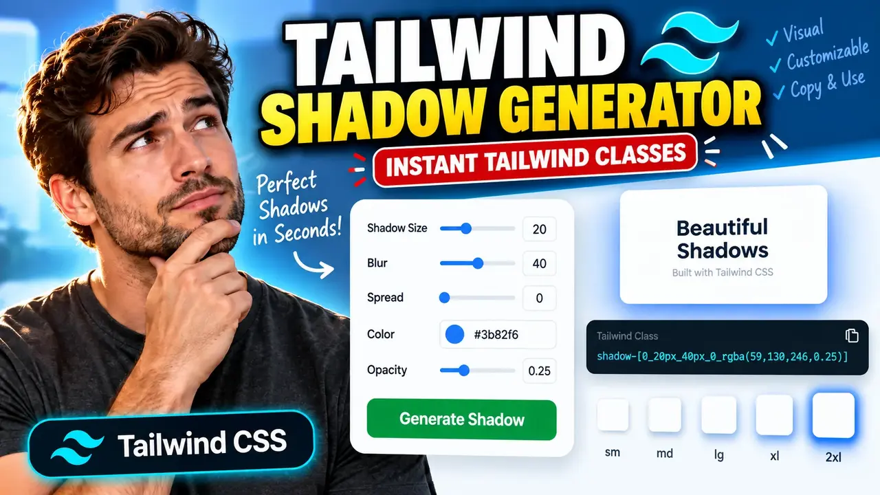 Tailwind Shadow Generator – Create Css Shadows