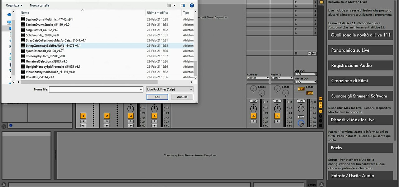 Ableton Live 11 (Inst Pack String Q)