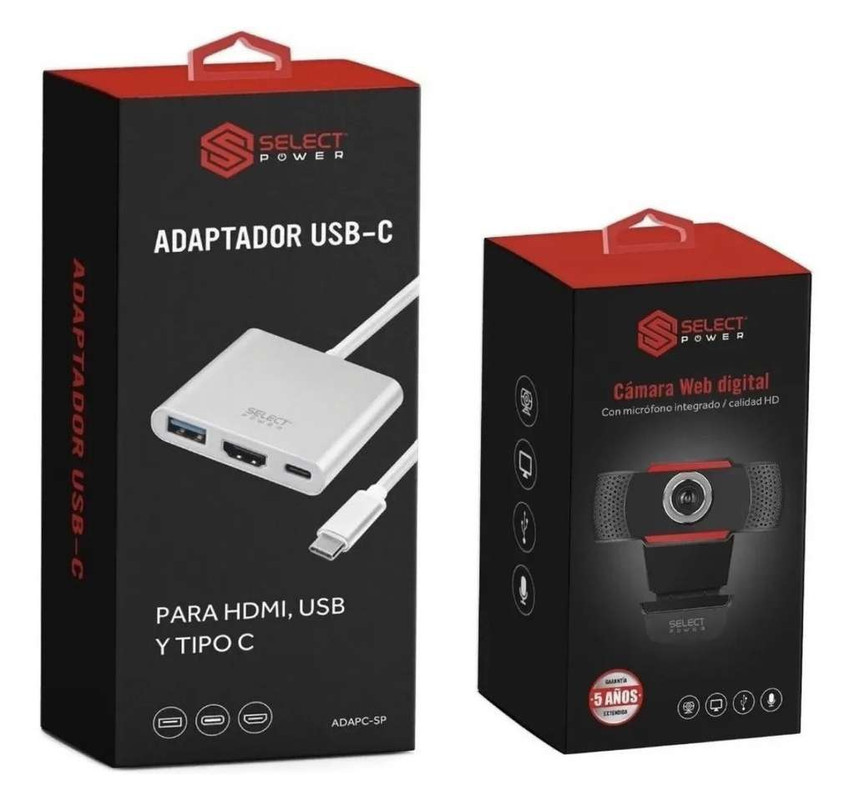 Cámara Web y Adaptador USB-C a USB, HDMI y Tipo C (Sam's Club METEPEC) 
