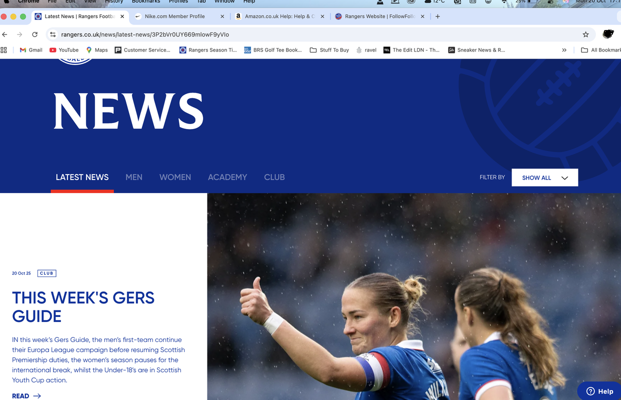 Rangers Website | FollowFollow.com