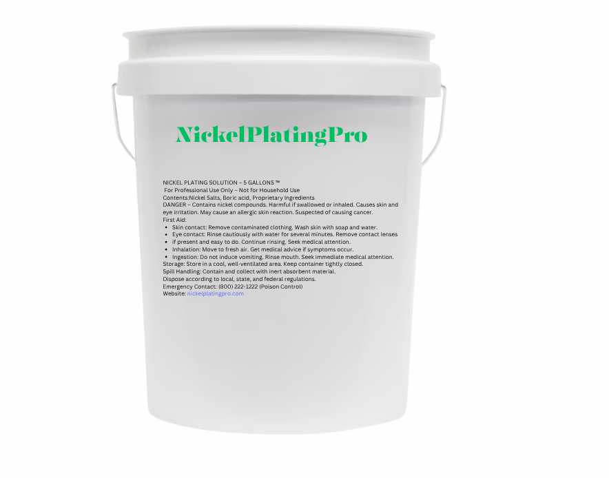 Five gallon nickel electroplating solution container
