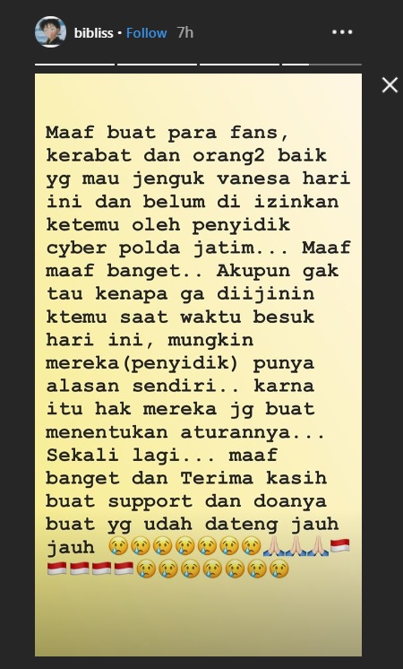 IG Story Bibi Ardiansyah