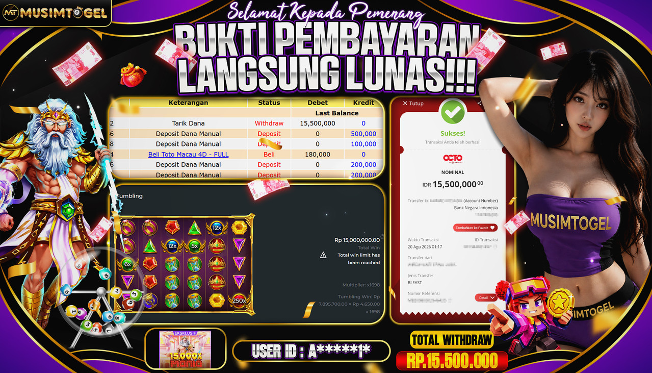 MUSIMTOGEL JP SLOT  15,500,000 - 15.000X MANIA
