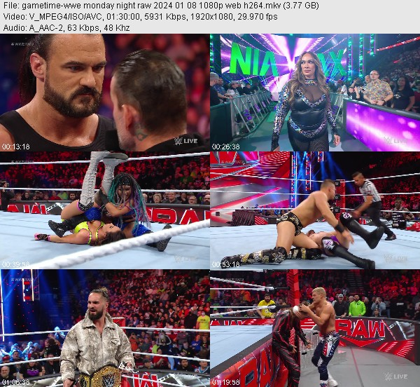 [Multi] WWE Monday Night Raw 2024 01 08 1080p WEB h264GAMENiGHT WAREZV3