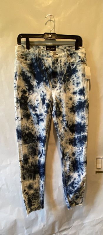 BLACK ORCHID BLUE AND WHITE TIE DYE JEANS WOMEN 31