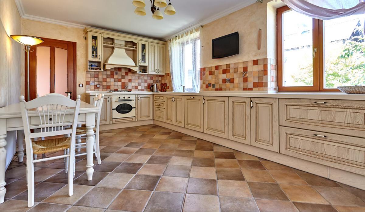 Contemporary Ceramic Floor Tile Design for Kitchens