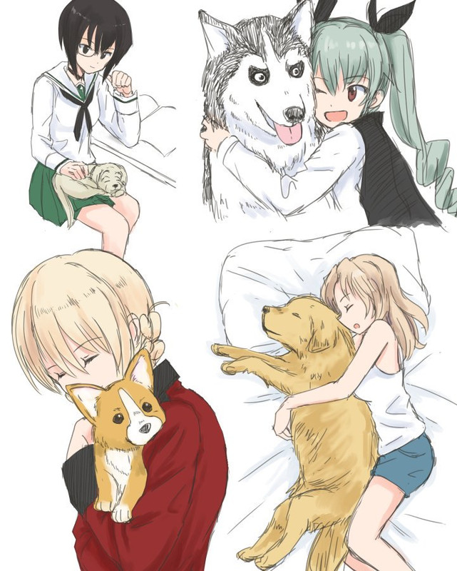 darjeeling-anchovy-kay-and-kawashima-momo-girls-und-panzer-dra