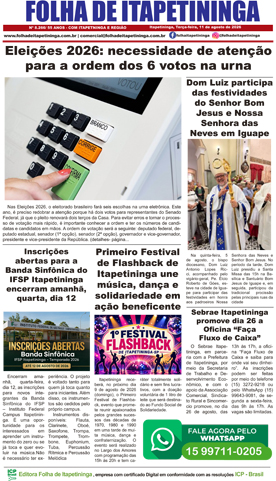 Folha de Itapetininga 11/08/2026 (Terça-feira)