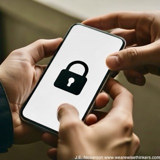 Smartphone displaying a lock icon on the screen, symbolizing digital security and protecting sensitive information from scams.