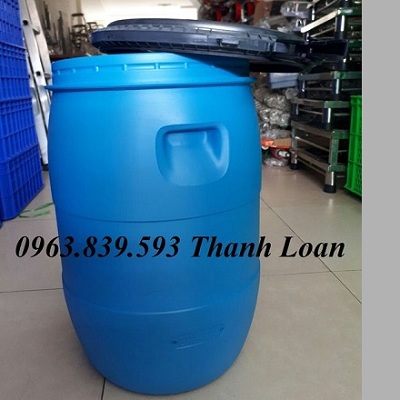 Thùng phuy nhựa 50L đựng nước sinh hoạt - thùng nhựa đựng hóa chất mới / 0963.839.593 Thanh Loan Phuy-nhua-50l