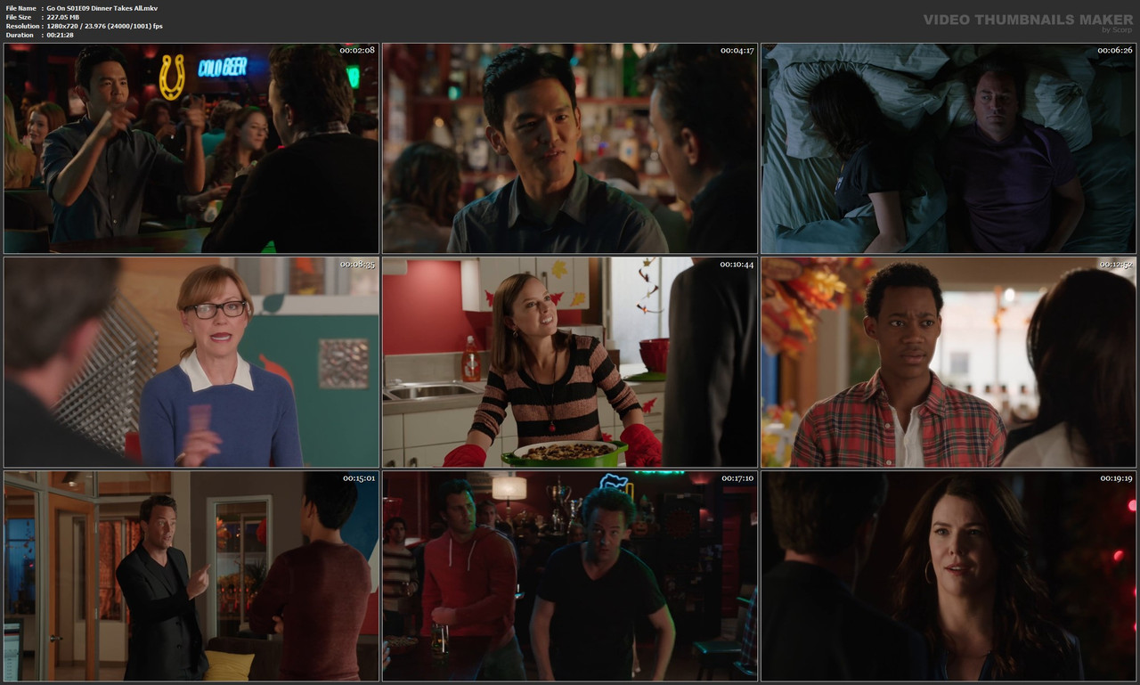 Go On S01E09 Dinner Takes All.mkv