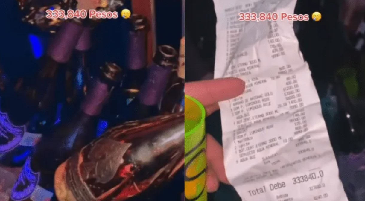 Chica se va de fiesta y gasta 300 mil pesos en un bar “tragos caros”