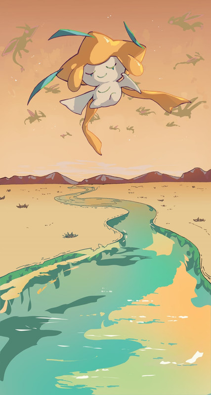 jirachi-and-flygon-pokemon-drawn-by-vale