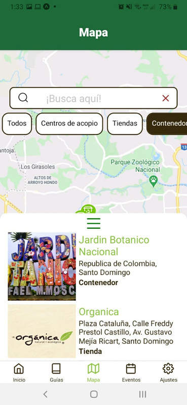Lista locaciones