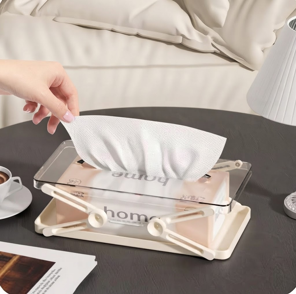 Acrylic Extendable Tissue Box Organizer