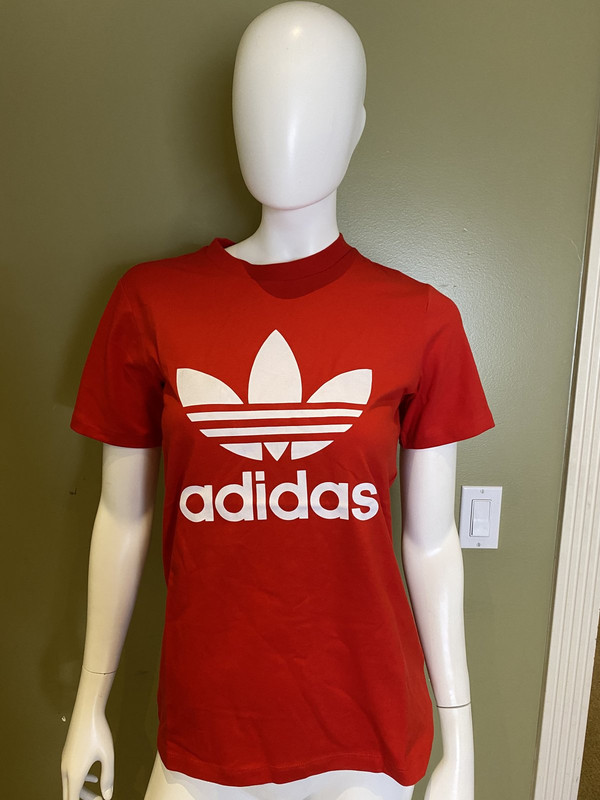 ADIDAS CLASSSIC LOGO RED TREFOIL TEE MENS S