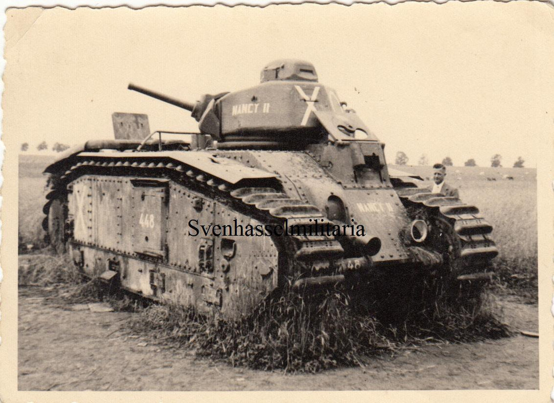 Orginal Foto Frankreich 1940 Zerstörte Panzer Ch