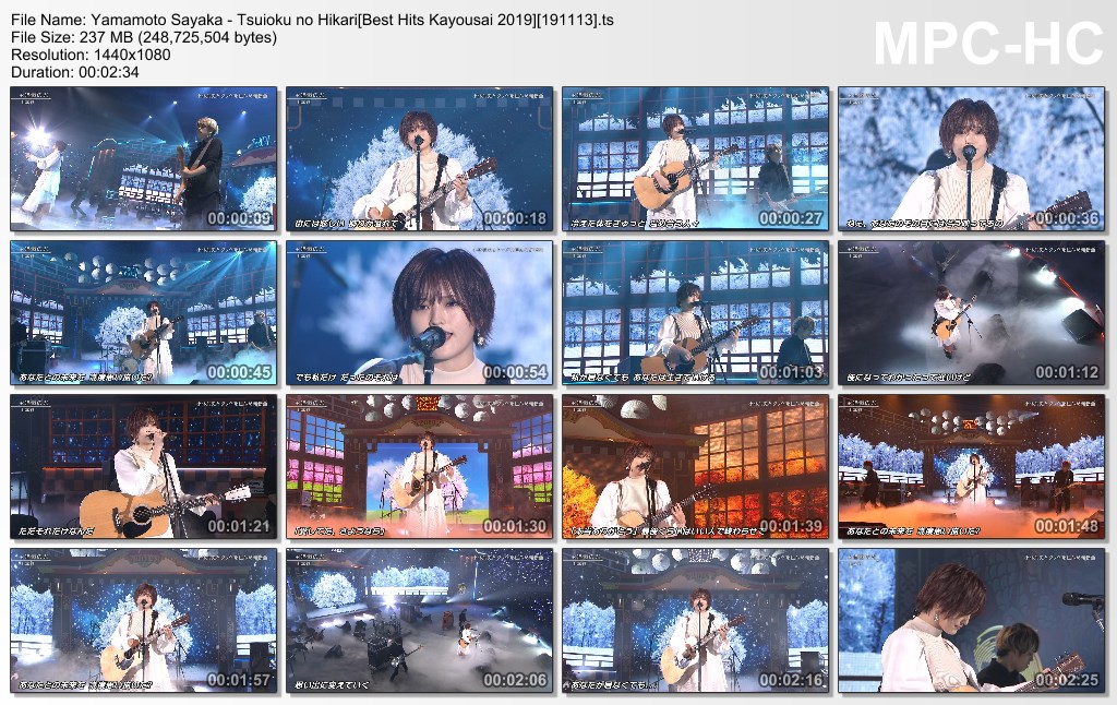 Yamamoto Sayaka - Tsuioku no Hikari[Best Hits Kayousai 2019][191