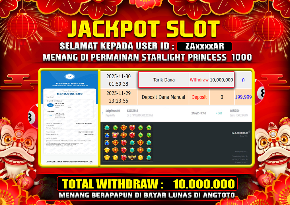 BUKTI JACKPOT LUNAS ANGTOTO