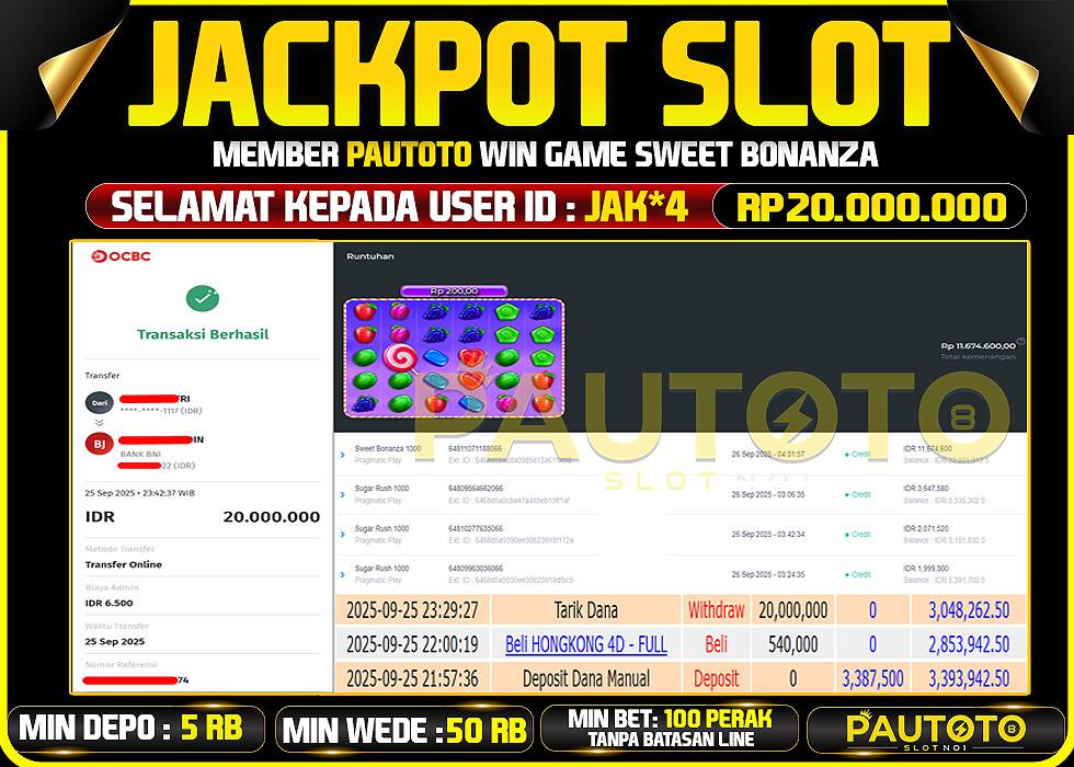 BUKTI JACKPOT LUNAS PAUTOTO