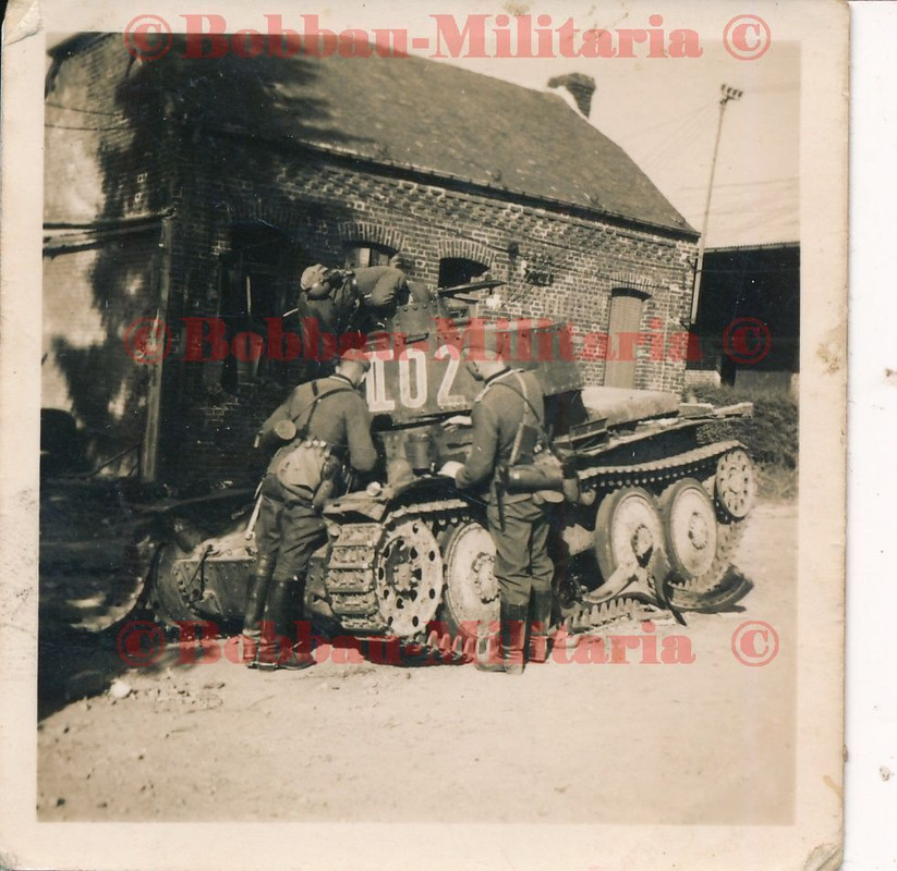W974 Foto Wehrmacht Panzerkampfwagen 38(t) Skoda Panzer 38 Beute Nummer tank