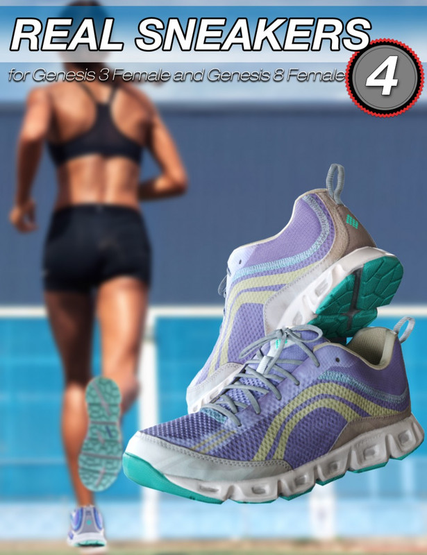 S3D Real Sneakers 4 for Genesis 3 and 8 Female(s)