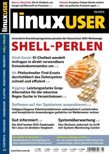 Cover: Linux User Magazin September No 09 2023