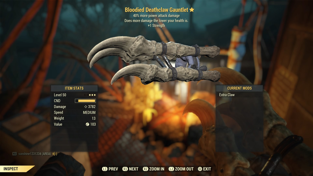 Found a bloodied hunting rifle of my tenth queen today : r/fo76