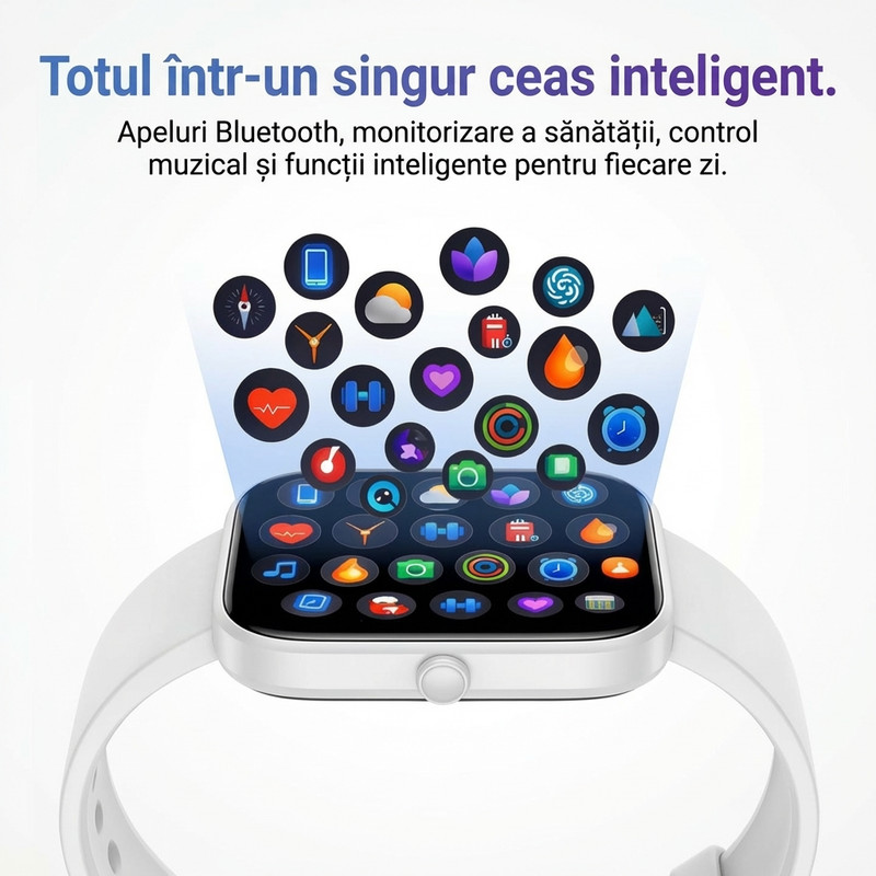 Smartwatch ROTTER Alb