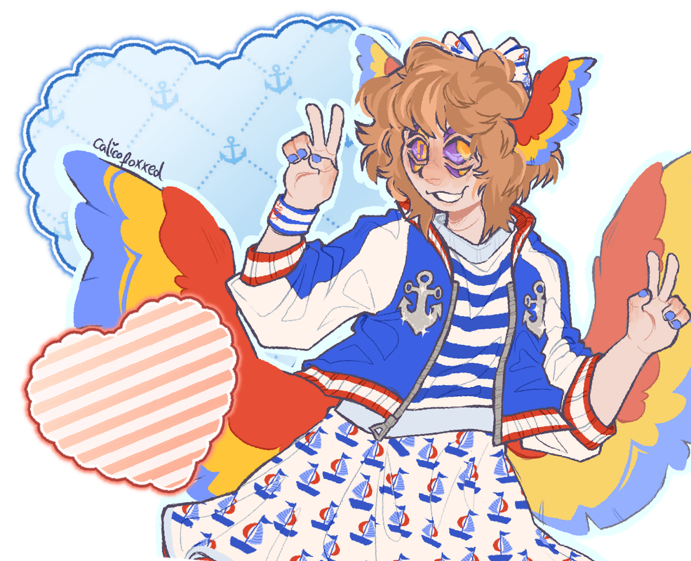 COMISSIONED ART - by calicofoxxed on tumblr , graphic by psys let