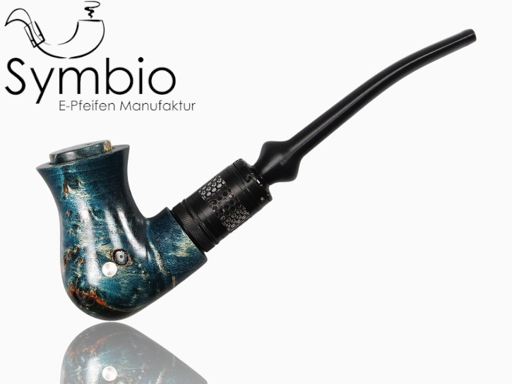 Fantasy E-Pfeife Eleria No14 aus Symplex-Wood, vasenfoermiger Korpus mit Krempe, Charakterqualit&auml;t