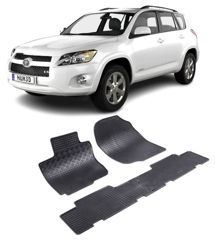 Set 4 covorase Toyota Rav4 2007-2013, din cauciuc 100%, compatibile cu autoturismul TOYOTA RAV4
