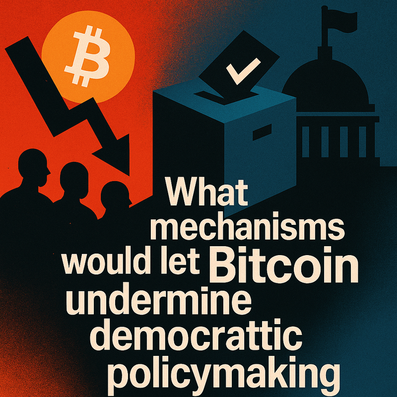 What mechanisms would let Bitcoin undermine democratic policymaking