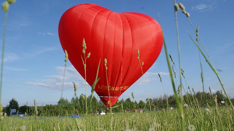 подарок полет на воздушном шаре в Москве Shar-serdce