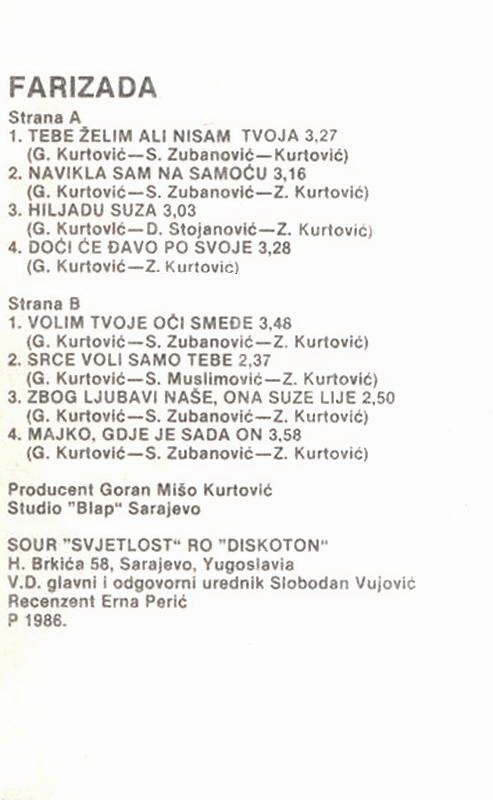 Farizada Camdzic 1986 kz