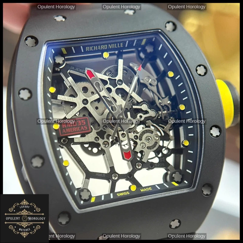 Richard Mille RM 035 Americas Toro – Black Ceramic Skeleton 40mm - Super Clone