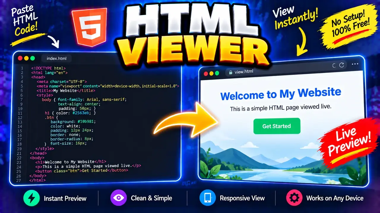 Online Html Viewer & Editor - Preview Code Live